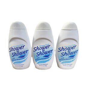 Lot Of 3 Vintage 1997 Shower to Shower w/ Talc Morning Fresh Body Powder 8oz